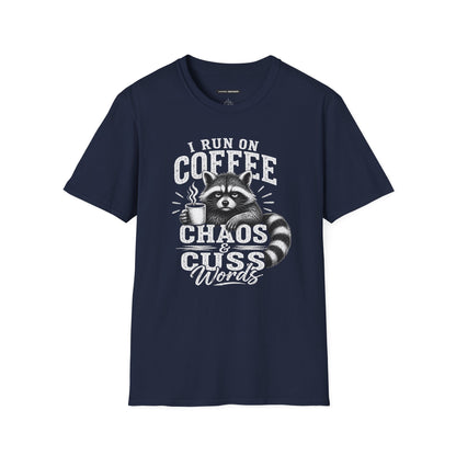 I Run on Coffee Chaos & Cuss Words Raccoon