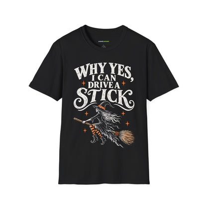 Why Yes I Can Drive a Stick Halloween Tee