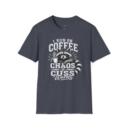 I Run on Coffee Chaos & Cuss Words Raccoon