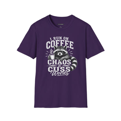 I Run on Coffee Chaos & Cuss Words Raccoon