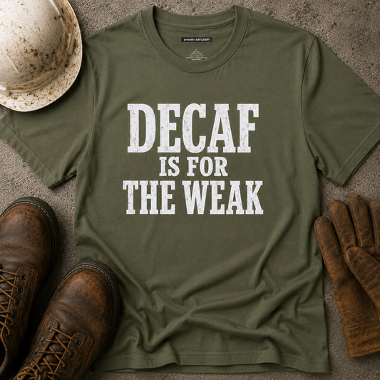 Decaf Is For The Weak Coffee T-Shirt