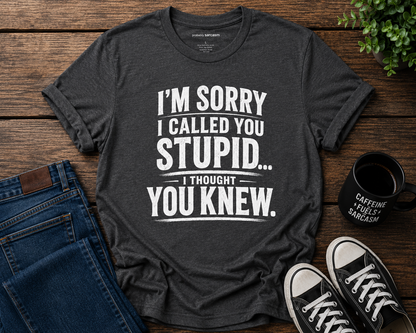 Sorry I Called You Stupid...