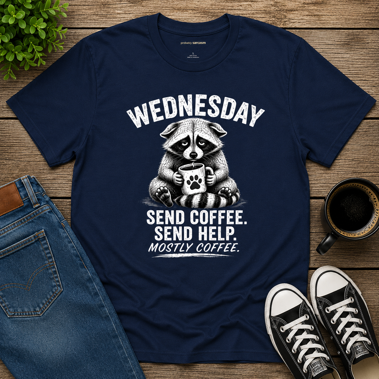 WEDNESDAY RACCOON SEND COFFEE, SEND HELP