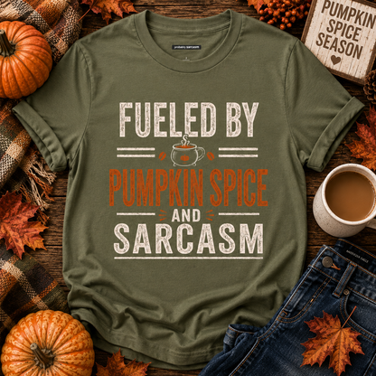 Fueled by Pumpkin Spice and Sarcasm Fall Tee