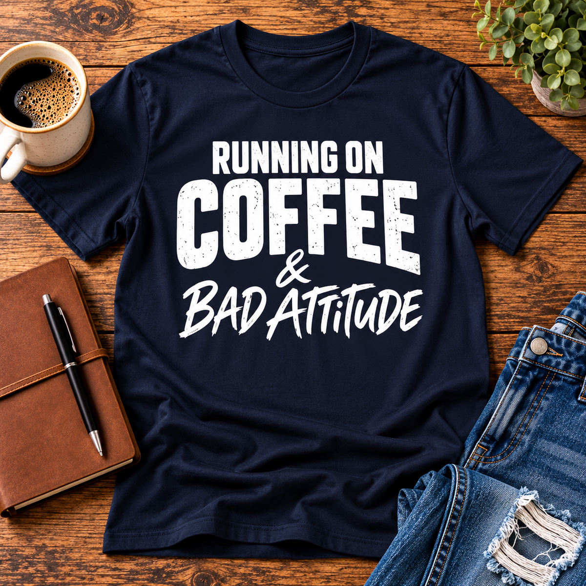 Running on Coffee & Bad Attitude T-Shirt