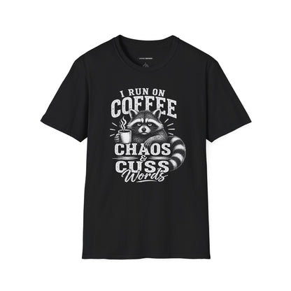 I Run on Coffee Chaos & Cuss Words Raccoon